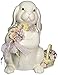 Cosmos SA49123 Fine Porcelain Bunny with Flower Bouquet Musical Figurine, 8-Inch
