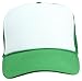 Two Tone Trucker Cap in Green and White Hat