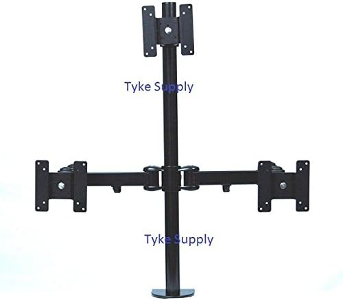 Tyke Supply Pyramid Triple Monitor Stand 2 Monitors on Bottom 1 on top