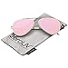 zeroUV Mirrored Oversized Aviator Sunglasses for Women with Flat Mirror Lens 58mm