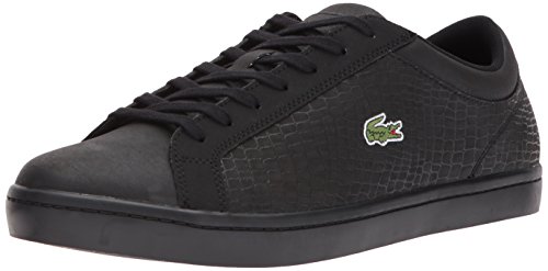 Lacoste Men s Straightset SP 417 1 Casual Sneaker, Black/Black, 11 M US