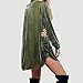 R.Vivimos Womens Velvet Long Sleeve Pocket Casual Mini Shirt Dress Large Army Green