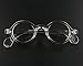 BEISON Small Round Eyeglasses Plain Glasses Frame Clear Lens 42mm
