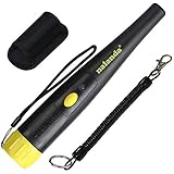 VEVOR Metaaldetector, pinpointer, IP68, volledig waterdicht metaaldetectieapparaat, 11 cm detectiediepte, propointer, schatzoeken met 3 modi LCD/Ton/Trilling/Geluid, vibratie, 9 V batterij en fluwelen