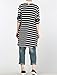 Mordenmiss Women's Daily Pullover Stripes Loose Dresses (L, Style 1-Black)
