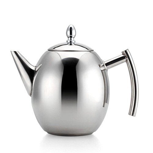 Ywillink 1.5L Stainless Steel Coffee Kettle Teapot Coffee Tea Cold Water Pot with Strainer Home Tea Tools