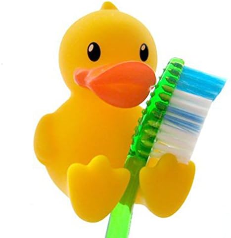 RuiChy Set 4 pc Cute Duck Bathroom Toothbrush Holder Stand