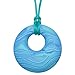 Munchables Scribbles Sensory Chew Necklace – Chewy Fidget Toy for Adults, Teens and Girls (Aqua)
