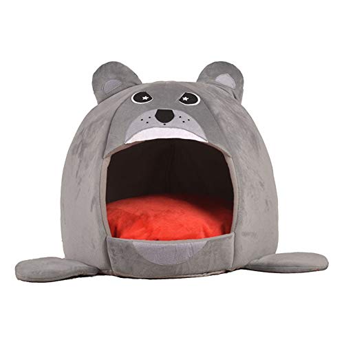 Cat House Outdoor Winter with Pad Warm Dog Pet Travel Bed 42 x 40 CM (Gray)
