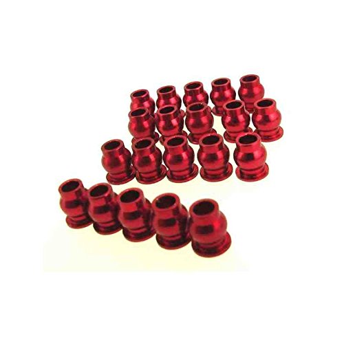 Hot Racing SCP160B02 Aluminum Hollow Ball Set for AX-10/SCX10/Ridgecrest, Red