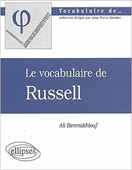 Le Vocabulaire De Russell Ali Benmakhlouf 9782729808228 - 