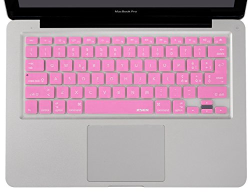 XSKN Italian Language Silicone Keyboard Skin Cover for Macbook Air 13 & Macbook Pro 13 15 17 with or Without Retina Display (US / European ISO Keyboard) (Pink)