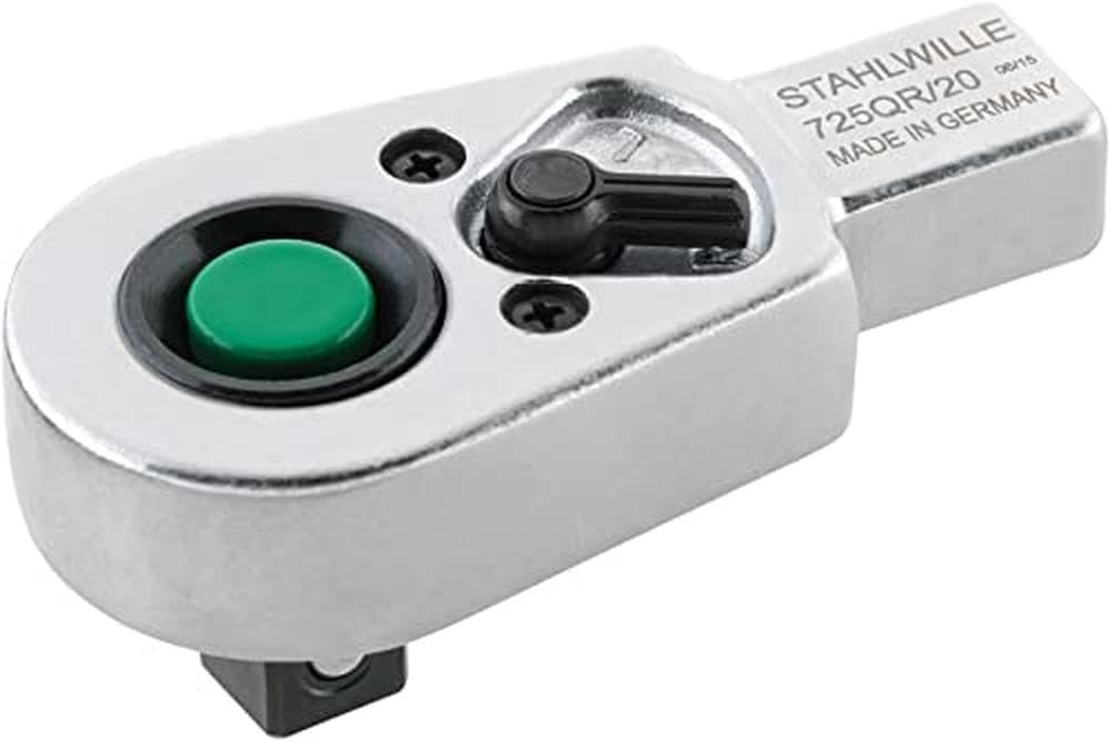 Stahlwille 725QR/20 Ratchet Wrench with QuickRelease, Silver, 1/2-Inch - 14 x 18 mm