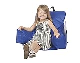 ECR4Kids Relax-N-Read Bean Bag Back Pillow Chair with Storage Pockets, Blue