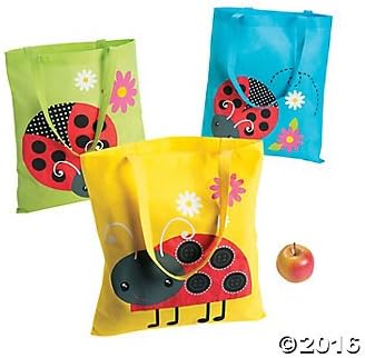 Ladybug Tote Bags - 12 ct