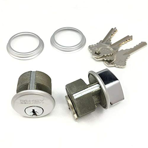RI-KEY SECURITY - Keyed and ThumbTurn Mortise Lock Cylinders 1" for Commercial Store Front Entry Door Adams Rite