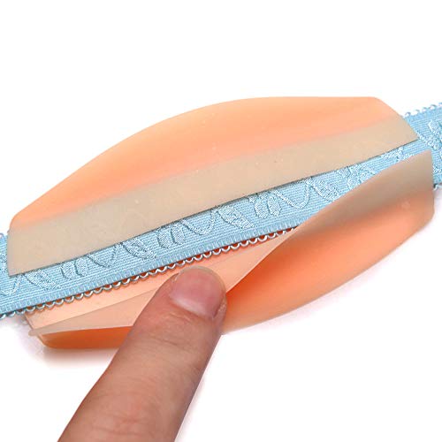 1Pair Soft Silicone Bra Strap Cushions Holder Non-slip Shoulder Protectors Pads White Skin Color - Thumbnail 3