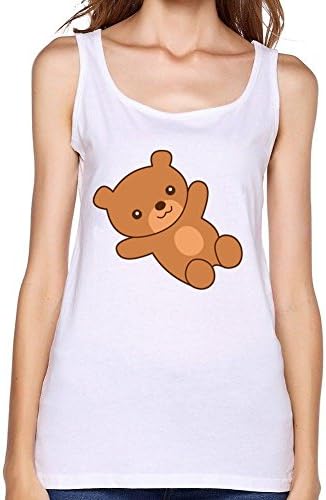 Heerinsy Women's Cute Brown Pink Cliparts Inspiration Brown Color Sleeveless Tank Top S