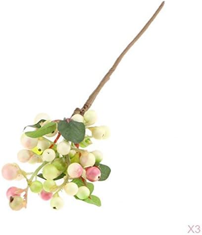 Amazon 人工植物 果実 果実の枝 ホーム カフェ インテリア 装飾用 全3種選べる 3本ピンク 造花 オンライン通販