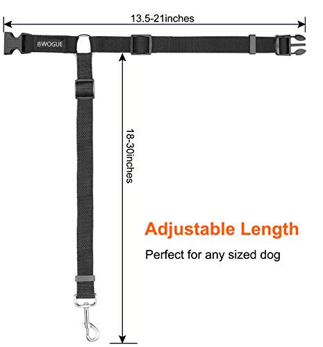 BWOGUE 2 Packs Dog Cat Safety Seat Belt Strap Car Headrest Restraint Adjustable Nylon Fabric Dog Restraints Vehicle… - Image 5