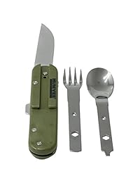 Desmontable Camping Tenedor y cuchara 5 en 1 herra