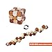 KampFit Wooden Snake Cube Brain Teaser Puzzle Toy Intelligence Game for Kids and Adults, 2 Pack