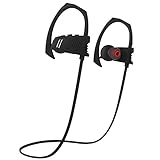 Ecandy Bluetooth Headset,Wireless Headphones Bluetooth 4.1 Sweat-proof Earphones with Mic for Running or Workout,Black