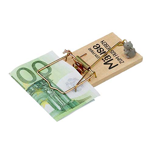 Funny mouse trap with mouse in grey and play great gift idea for any occasion.