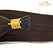 Googoo 50g I Tip Hair Extensions Natural Chocolate Brown Remy Pre Bonded Human Hair Extensions Keration Straight Fusion Hair Extensions 22 inch 1g Per Strand