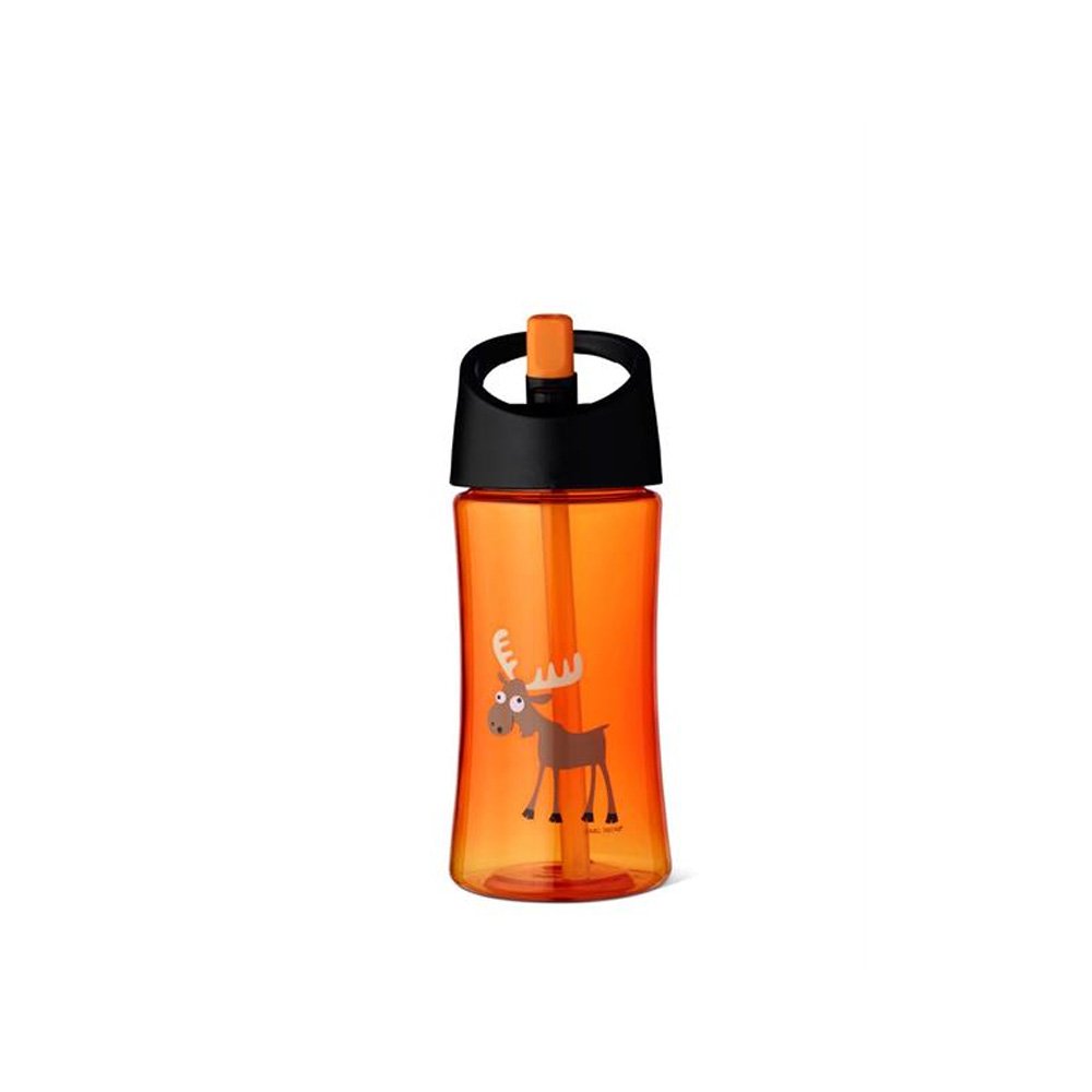 Funny Children's Drinking Bottle with Handle, The Bottle can be held Upright While Drinking 0,35 L in Orange