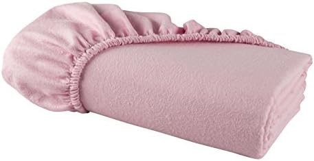 FLANNEL FITTED SHEET by DELANNA 100% Brushed Cotton All Around Elastic 1 Fitted Sheet Only (39" x 79") (TWIN, PINK)