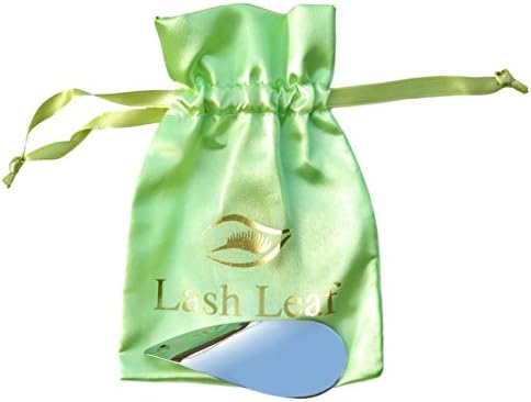 LASHLeaf Eyelash Curler – Boost Lash Curl Pain Free -Designed by a Professional for Professional Results (Green Bag-Gold Lettering)