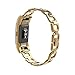 For Fitbit Charge 2 Bands/Fitbit Charge 2 HR, Wearlizer Metal Replacement Bands/Assesories/Strap/Accessories for Fitbit Charge 2 Heart Rate Fitness Wristbands Black Large/Small/Silver/Gold/Rose Gold …