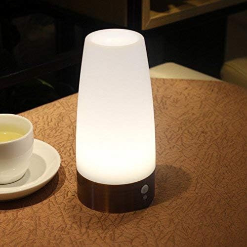 WRalwaysLX Retro LED Night Light for Home,Small Lamp with Wireless PIR LED Motion Sensor Indoor/Outdoor,Battery Operated Lamp for Bedroom,Hallway,Kitchen… (ROUND-white light) - Image 3