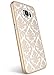 Galaxy S6 Case, LA GO GO(TM) Beauty Damask Lace Vintage Design Rubberized Ultra Slim Coating Print Hard Hybrid Case Cover Fit for Samsung Galaxy S6 G9200 (Gold, Galaxy S6)