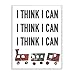 The Kids Room by Stupell I Think I Can Train Typography Rectangle Wall Plaque, 11 x 0.5 x 15, Proudly Made in USA