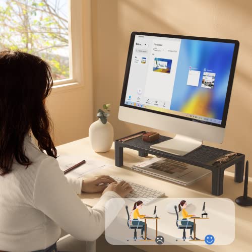 HUANUO Monitor Stand Riser, Adjustable Laptop Stand Riser, Height