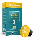 Gourmesso Brasile Blend Dolce - 10 Nespresso Machine Compatible Coffee Capsules - Fair Trade