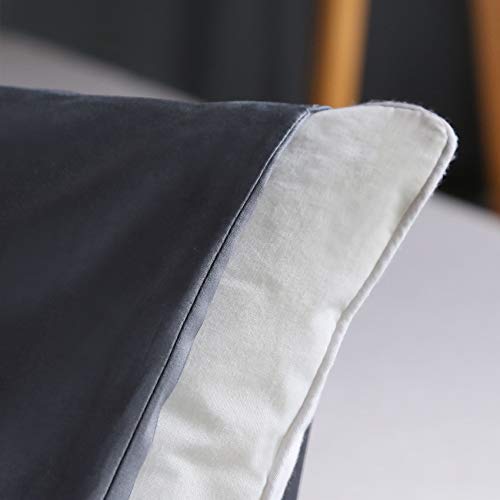 MoMA Premium Body Pillow Cover (100 Percent Cotton, 800 Thread Count) - XL High Thread Count Body Pillowcase - Luxury 21 x 54 Body Pillow Case - Grey Long Body Pillow Cover - Long Pillow Case - Thumbnail 5