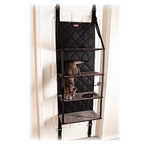 K&H Pet Products Hangin Cat Tree Door Mounted Cat Furniture, Space Saving Multi…
