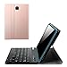 Fintie Samsung Galaxy Tab A 8.0 (2015) Keyboard Case - Slim Shell Light Weight Stand Cover with Magnetically Detachable Wireless Bluetooth Keyboard for Tab A 8.0 (SM-T350/T355/P350/P355), Rose Gold