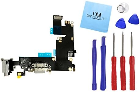 iPhone 6 Plus Replacement Internal Charging Charge Port Flex Cable "Do-It-Yourself" Repair Kit - DIYMOBILITY (Gray (w/Essential Kit))