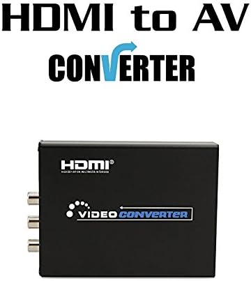 HDMI to Composite 3RCA AV S-Video R/L Audio Vdieo Converter Adapter Upscaler Support 720P/1080P with RCA/S-video Cable for PC Laptop Xbox PS3 TV STB VHS VCR Camera Blue-Ray DVD