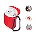 Airpods Case Airpod Accessories Case Airpods Protective Silicone Case for Apple Airpod Charging Case with Anti-lost Strap and Carabiner, Premium Quality Water-proof Shock-proof Case for Apple AirPods