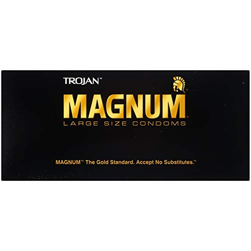 TROJAN MAGNUM LUBRICATED LARGE CONDOMS, COMFORTABLE AND SMOOTH LUBRICATED CONDOMS FOR MEN, AMERICA’S NUMBER ONE CONDOM, 36 COUNT PACK