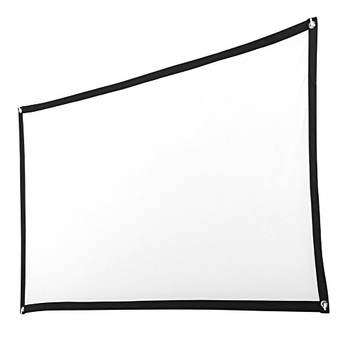 LiPing 84Inch Hd Projector Screen 16:9 Home Cinema Theater Projection Portable Screen Use Of Good Effect (White)