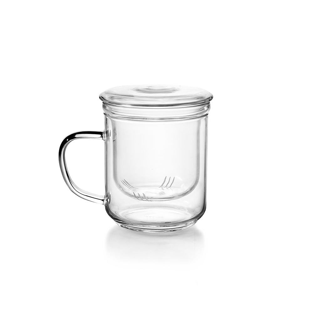 IBILI Tea Cup with Sage Filter, 0.4 Litres, Borosilicate