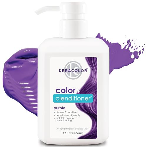 Keracolor Clenditioner PURPLE Hair Dye - Semi Permanent Hair Color Depositing Conditioner, Cruelty-free, 12 Fl. Oz.