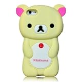 Beige Rilakkuma Bear Soft Silicone Case for iPhone 5 Cover for The New iPhone 5