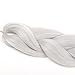 WIGENIUS 5 Pieces Jumbo Braid Hair Extensions High Temperature Kanekalon Braiding Hair Fiber for Twist Ombre Braiding Hair Hot Water Setting Xpressions Braiding Hair Gray Color (5PCS, Gray)